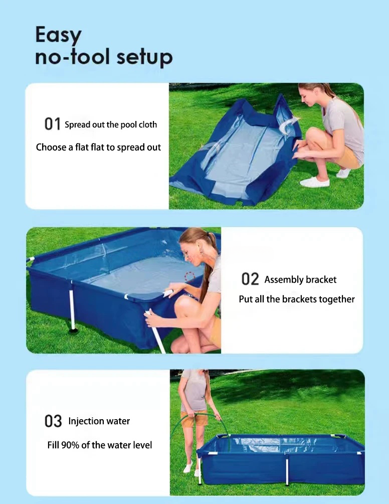 600L Ground Swimming Pool Customized Garden Swimming Pool Readymade Luxury Kiddie Swimming Pool