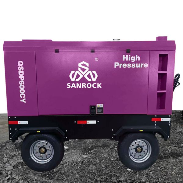 162KW Diesel Engine Air Compressor With Wheels Mining Screw Air Compressor Machine