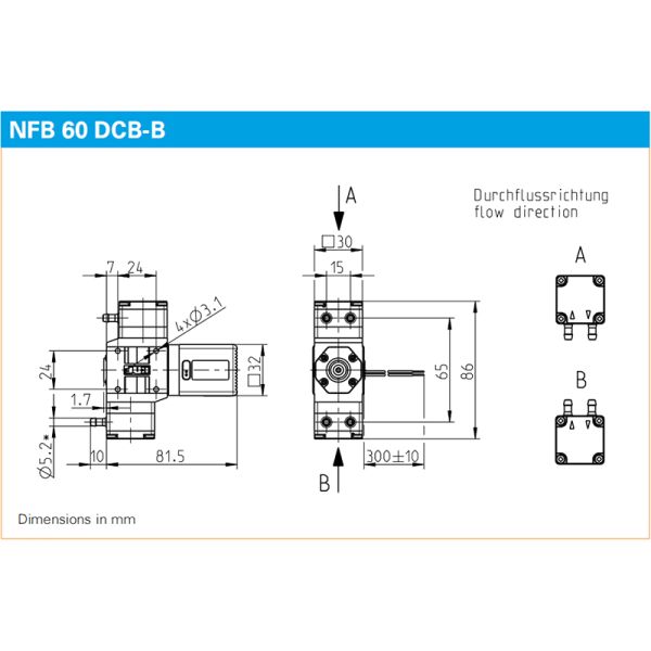 KNF Diaphragm Liquid Pump NFB 60 DCB-B Micro Vacuum Liquid Pump