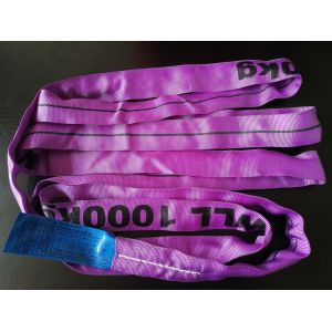 Quality Wll 1000kg Endless Lifting Slings , Polyester Round Slings Customized Color for sale