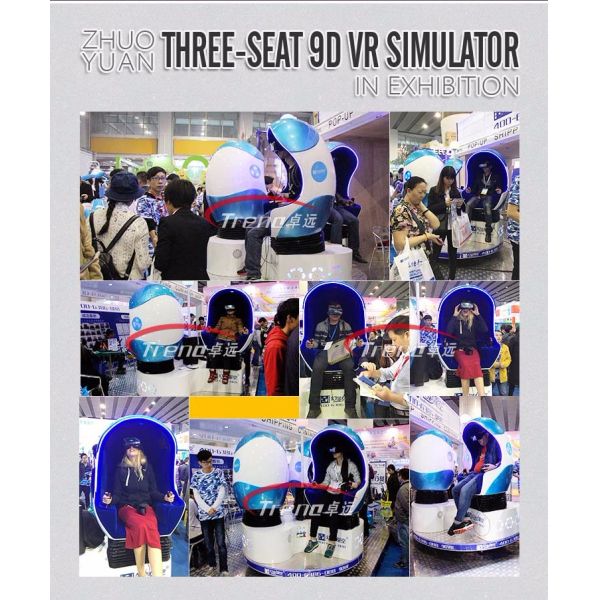 Power Rating Virtual Reality Machine Double Seats Capsule 9d Vr Egg Cinema