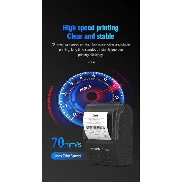 Small Portable Thermal 58mm Receipt Printer Bluetooth Mobile