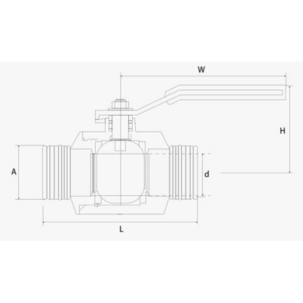 Thread Connection Form 2PC Ball Valve made of CF8 Stainless Steel for DN8-DN50 Thread