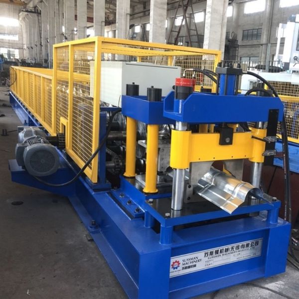 Metal Ridge Cap Roll Forming Machine 0.8mm With Step On Surface For Glazed Tile 5.5KW
