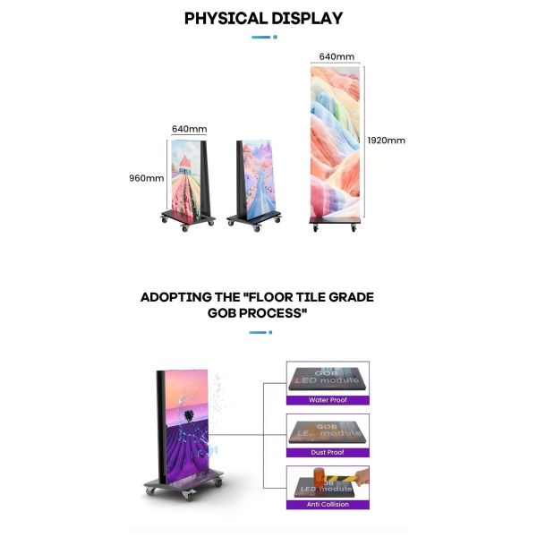 P1.86 Foldable LED poster screen LED Poster Display