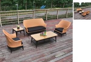 China YLX-RN-001 Rattan Sofa Chairs and Table for Outside use 5 sets on sale