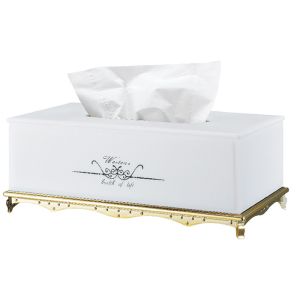 Table Plastic Classical Decorative Rectangular Tissue Box