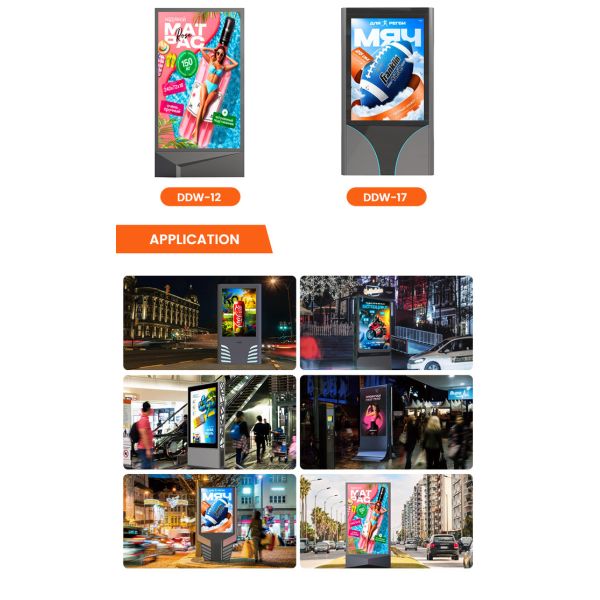 Easy installation IP65 waterproof P4 P5 P6 P8 P10 mupi digital led digital signage display