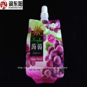 Quality Nozzle Custom Packaging Bags , Stand Up Plastic Drink Bag With Gravure Printing for sale