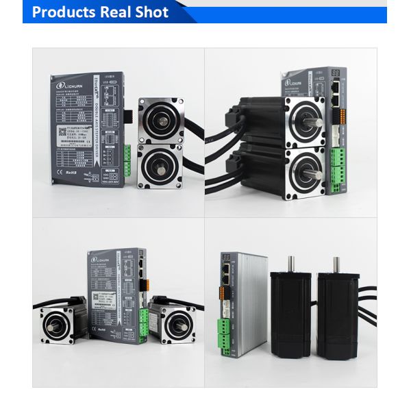 Lichuan 2-Axis DC Closed Loop Stepper Motor Drivers Controller Kit 2.3N.m 2Phase Nema24 DC24V~50V 4.0/4.5/5.0/5.8A 1000PPR