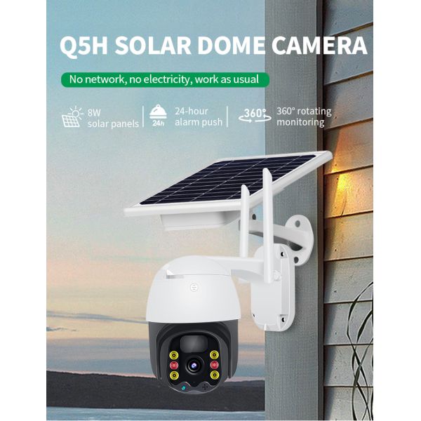 CCTV Two Way Audio Surveillance Security Solar PTZ Camera IP WiFi 4G 1080P H265
