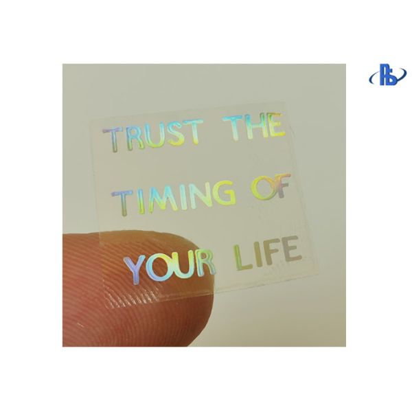 Transparent Hologram Security Labels Adhesive Custom Foil Planner Clear Label
