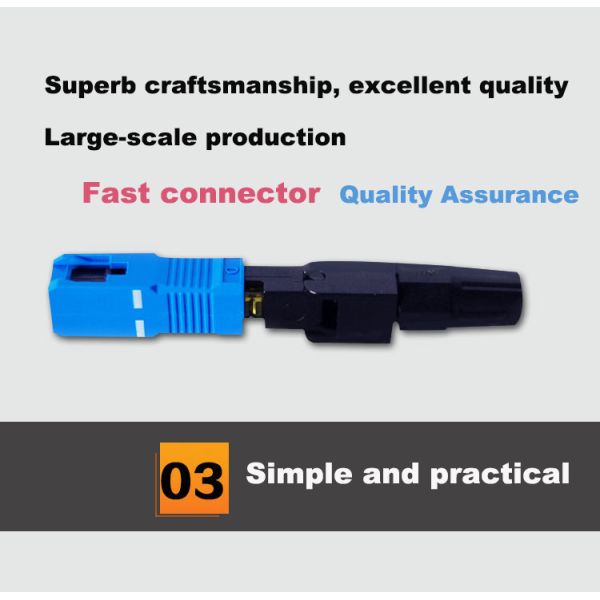 Indoor cable FTTH Fast Connector , CE ROSH SC UPC Fast Connector