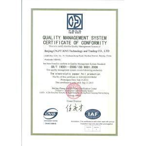 Jovvi international Certifications