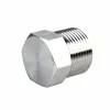 China Stainless Steel Pipe Fittings NPT BSPT Male Threaded Hex Head Pipe Plug on sale