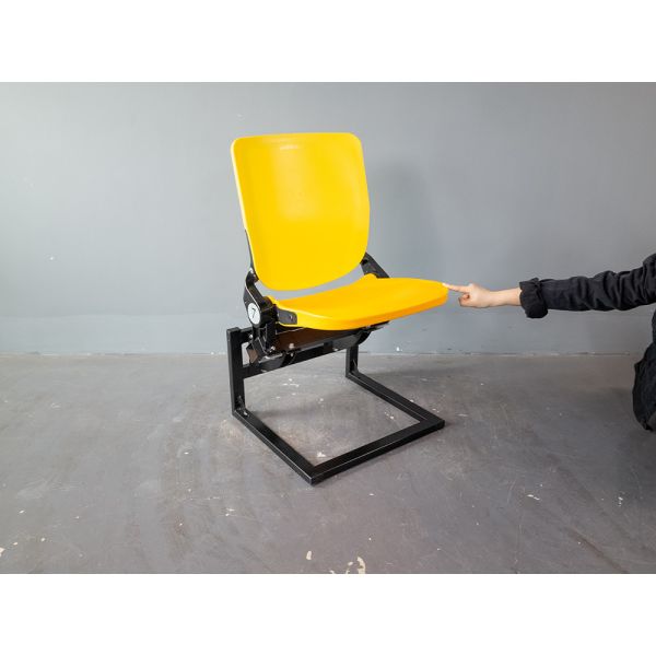 Plastic Beam Mounted Stadium Chair With Riser Mounted Brackets