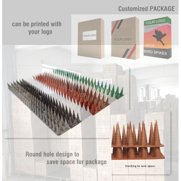 Foldable Cuttable 45mm X 335mm Anti Roosting Spikes Flying Bird Control Pest Control