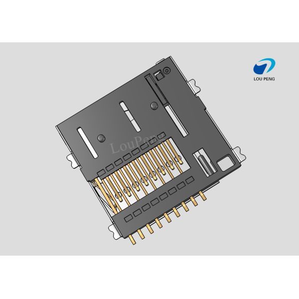 SD Card Connectors, Secure Digital Compatible Card, 9 Position, Surface Mount, Right Angle