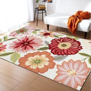 Quality 99.1*152.4cm Flower Pattern Room Rugs Washable Dining Room Floor Mat Floor carpet for sale