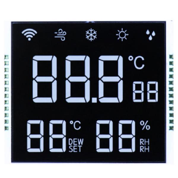 Custom VA Segment LCD Display 12:00 Viewing Direction Duty/Bias 1/4 Duty Ultra