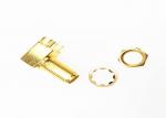 50 ohm rf gold plated SMA female right angle board mount pcb antenna connector