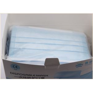 Quality CE Standard Earloop Face Mask High Bacteria Filtration Fliud Resistant for sale