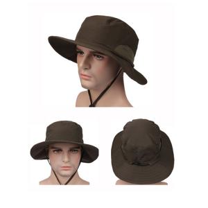 China ACE Upf 50+ Wide Brim Breathable Mesh Bucket Hat Polyester / Cotton Material on sale