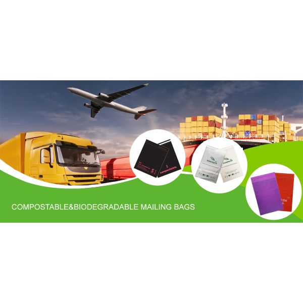 Ultralight Black Plastic Mailer Shipping Bags Moistureproof Biodegradable