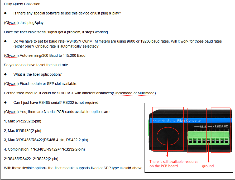 Industrial Optcial Converter RS485 RS422 RS485 Serial Data to Fiber Converter Fiber Optic Modem