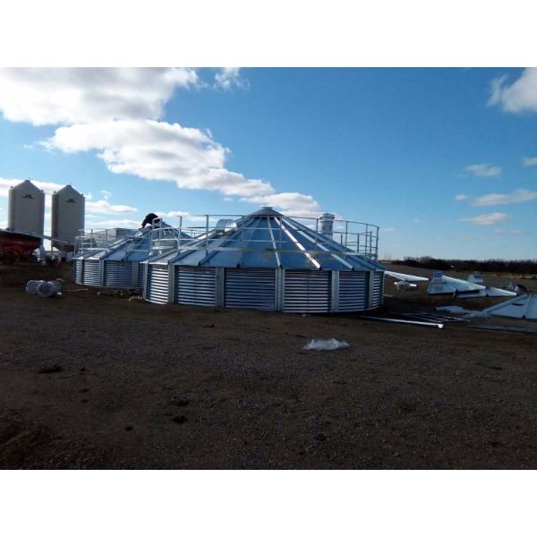 Corrugated Hot Dip Galvanized Steel Grain Silo With Temperature Moisture Inspection Sensor