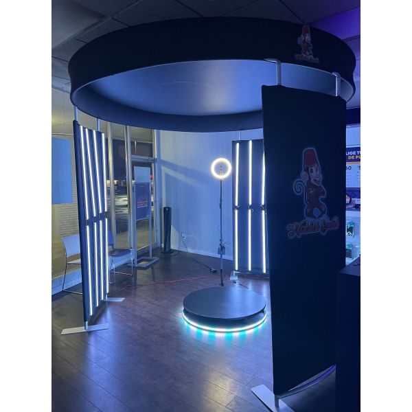 New Design RGB Led Light 360 Photo Booth Backdrop Enclosure For Parties