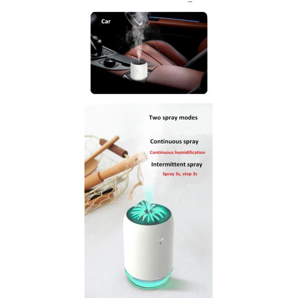 HOMEFISH 260ML Room Humidifier ABS PP Silicone Car Air Humidifier