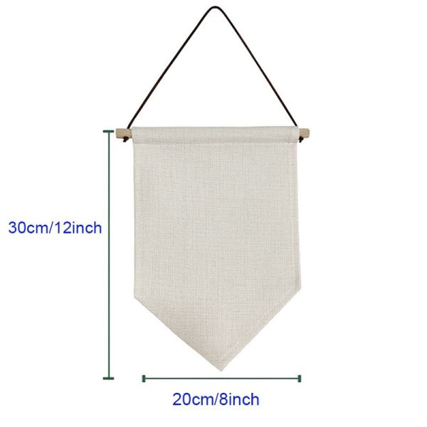 Sublimation Banner Blanks Printable Decorative Linen Sublimation Triangle Flag