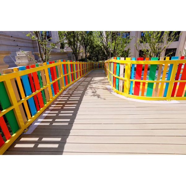 Brushing Hollow Composite Decking Wpc Floor Decking