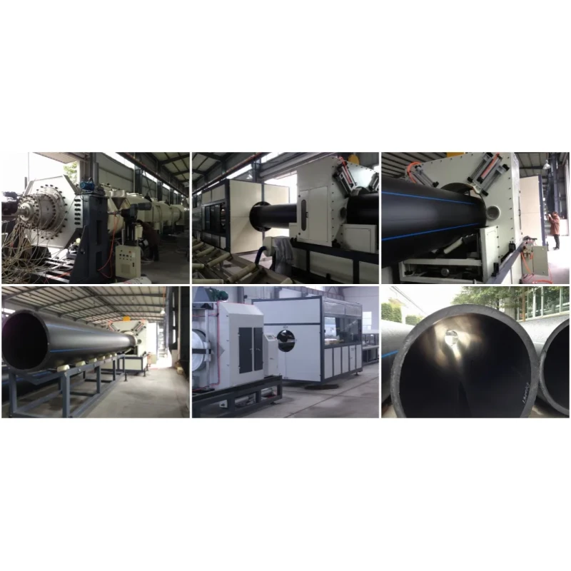 Automatic HDPE Solid Wall Pipe Extrusion Line with Computerized System and Single-screw Extruder for 20-630mm Pipe Diameter