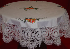 round crochet tablecloth white round tablecloths, Corcheted Lace Table linen, Tablecloth
