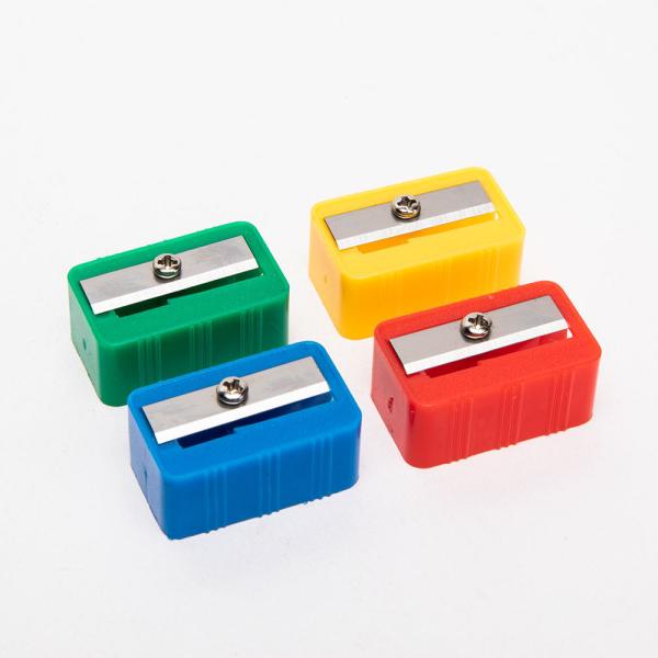 PS Basic 8mm Plastic Rectangle Pencil Sharpener Mn Steel
