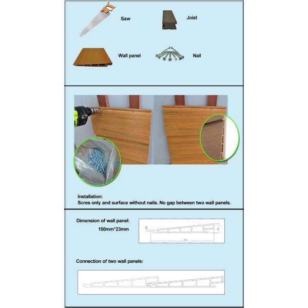 CE ISO Certified WPC Wall Cladding Paneling Board for Exterior Facade Performance