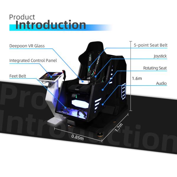 9D 2.5KW Game VR Simulator Pendulum Virtual Reality 360 Rotation Shooting