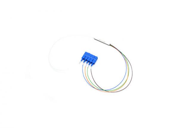 High Reliability Fiber Optic PLC Splitter 1 x 4 Mini Type With SC UPC Connector
