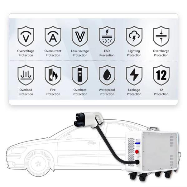 20kw DC Mobile Electric Car Chargers CCS1 CCS2 GBT Mobile Ev Charging Unit