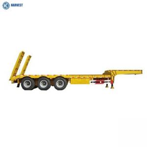 Quality 3 Axles 60 Ton 13m Lowboy Heavy Duty Semi Trailer With Mechanical Ladder for sale