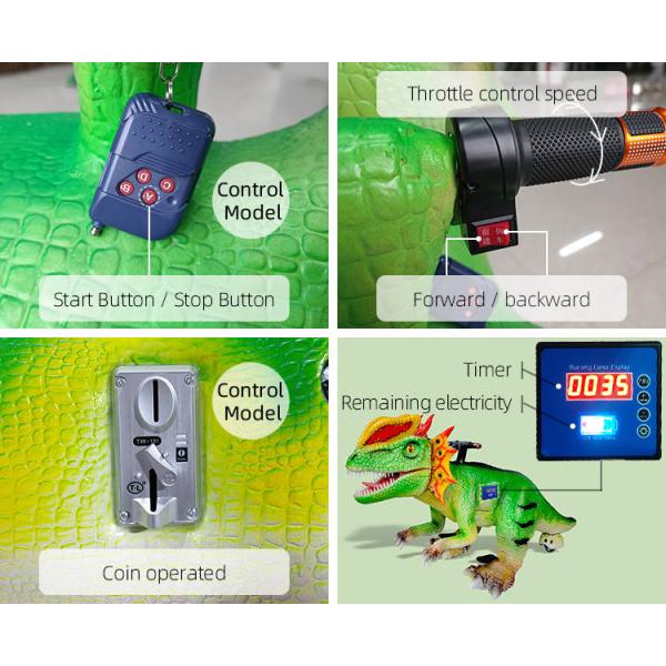 Waterproof 24V 20A Animatronic Dinosaur Ride For Theme Parks And Shopping Malls