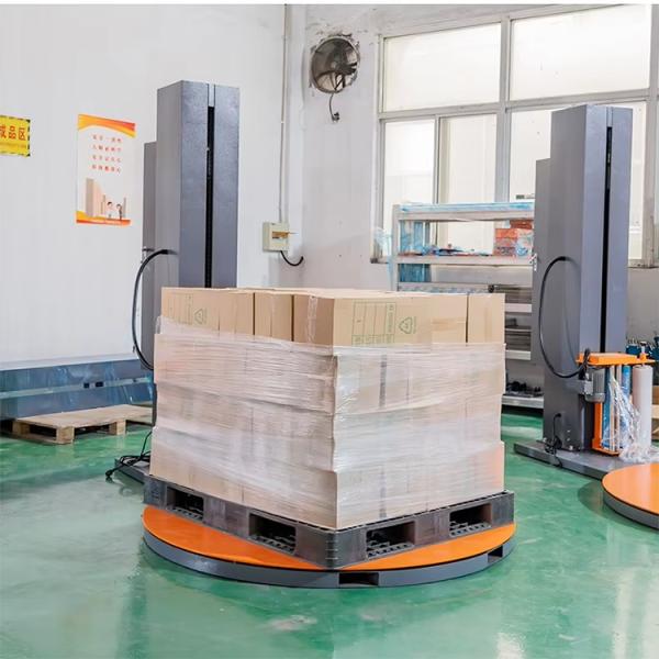 Turntable Automatic Shrink Wrap Machine For Pallets 2000mm