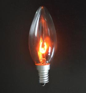 China C35 3w E14 Led Flame Effect Light Bulb Globe Flame Bulb Warm White Energy Saving on sale
