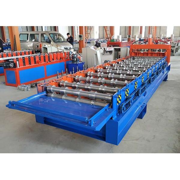 Metal Roof Glazed Tile Roll Forming Machine Speed 3-5 M/Min With Frequency Converter