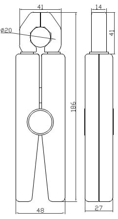 20mm Current Clamp Probe For Oscilloscope Low Phase Shift