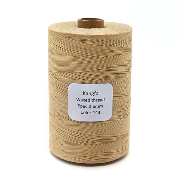 1kg Per Cone Flat Wax Thread 150D/16 Polyester for Leather Goods Chemical Resistance