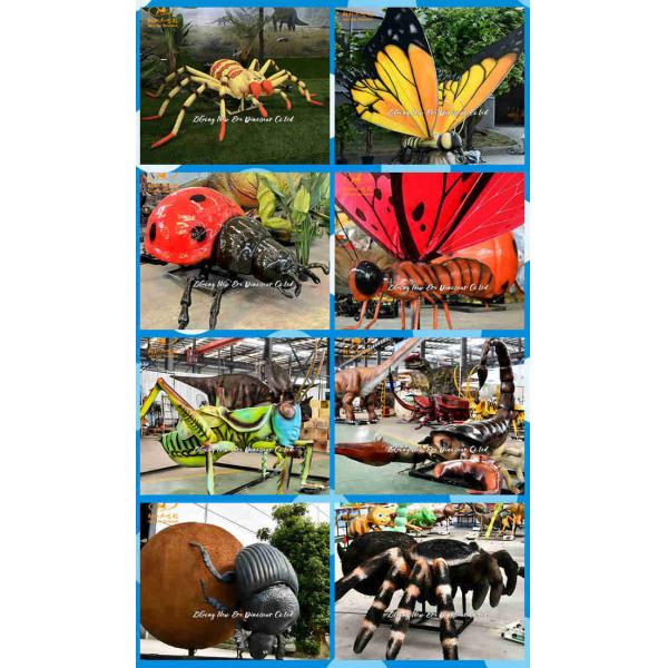 Customized Size Animatronic Insect Large Animatronic Butterfly Model For Wetland Park