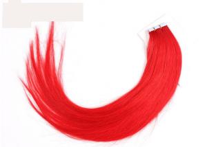 China Soft Smooth Red Tape In Virgin Human Hair Weave Extensions Double Side PU Skin Weft on sale